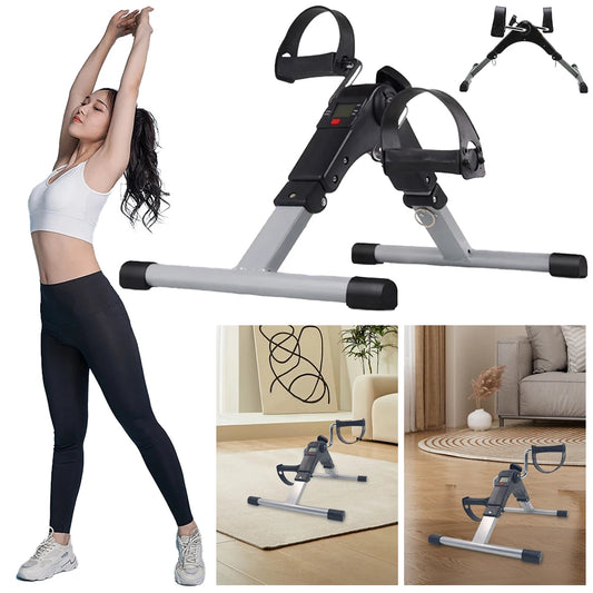 Folding Stepper Pedal Exercise Bike with LCD Display